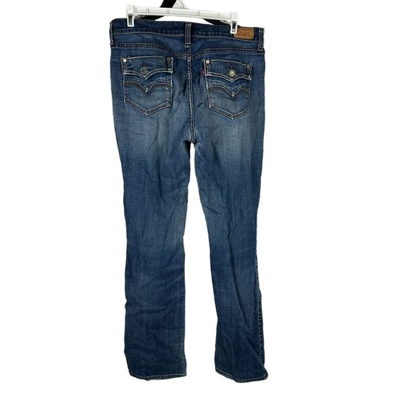 Levi's 505 Straight Leg Womens Blue Jeans Size 10 Distressed Denim - Picture 7 of 9